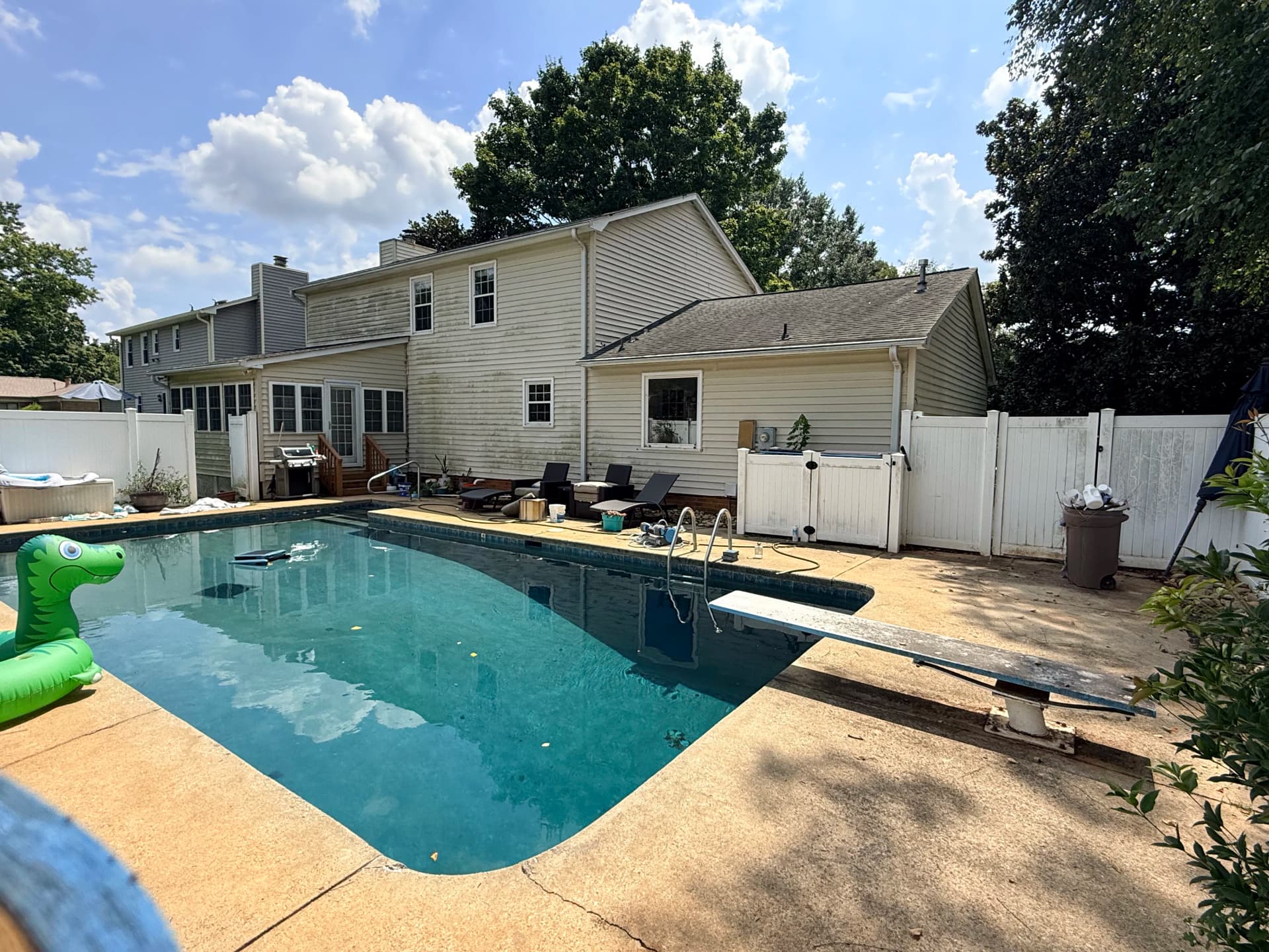 Gallery photos for House Wash and Pool Deck Cleaning on a Backyard That Needed It: Image #2