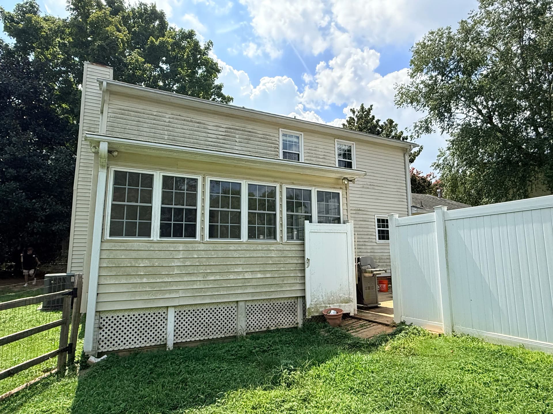 House Wash and Pool Deck Cleaning on a Backyard That Needed It image