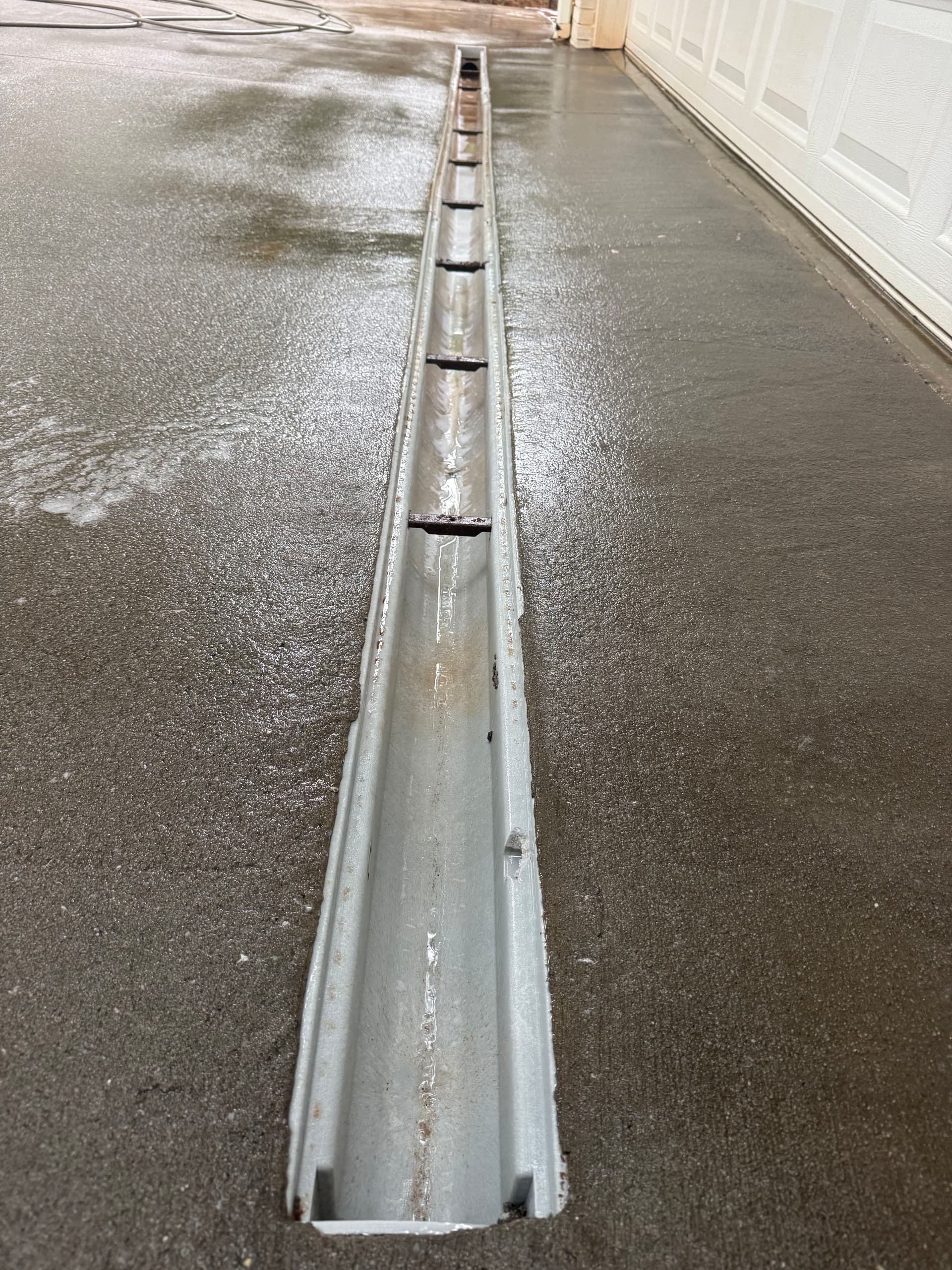 Gallery photos for Clogged French Drain Cleaned Before Driveway Pressure Wash: Image #2