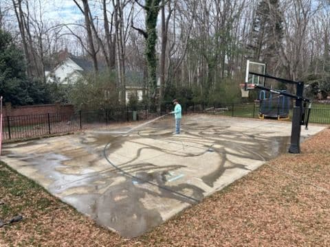 Basketball Court and Column Cleaning Magic image
