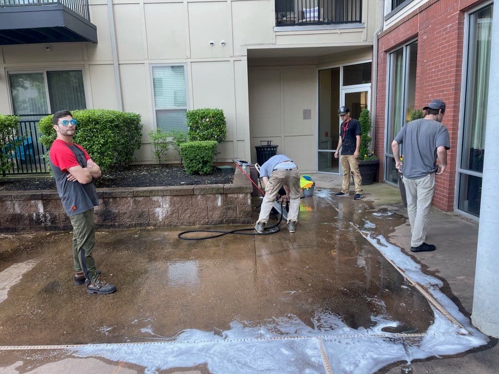 Gallery photos for Apartment Breezeway Cleanup Experts at Work: Image #1