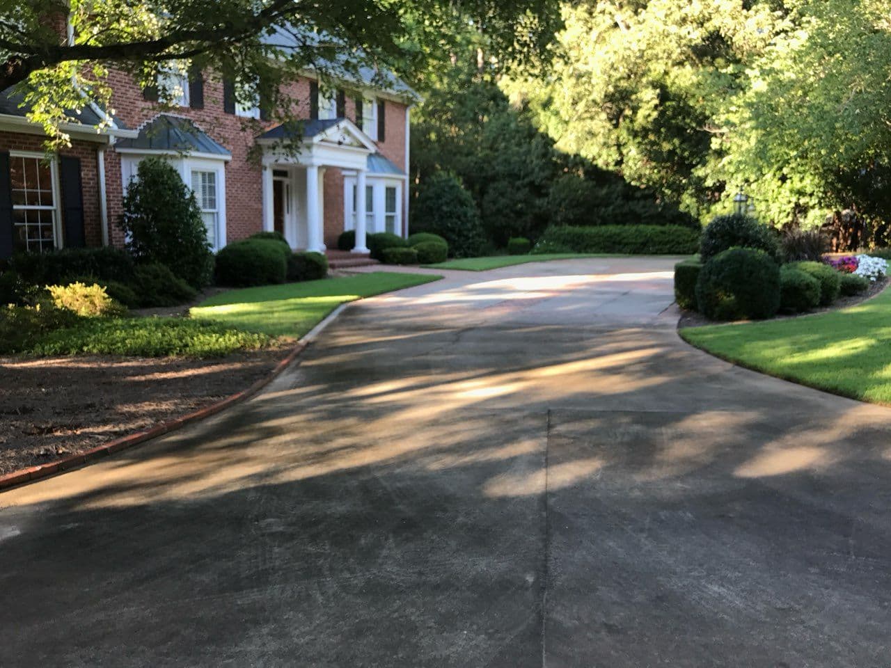Gallery photos for Driveway and Walkway Pressure Washing for Elegant Red-Brick Home: Image #1